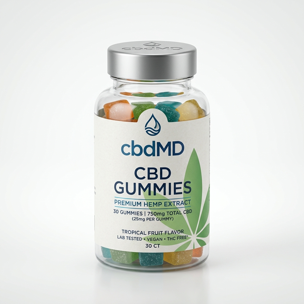 cbdMD CBD Gummies Bottle Mockup